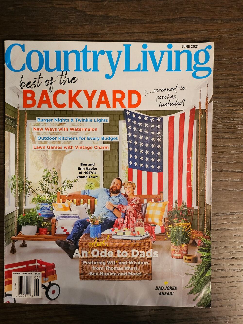 COUNTRY Living Magazine Ben and Erin Napier HGTV's Home Town June 2021 Backyards